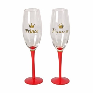 Set pahare sampanie "prince & princess" - DG69150