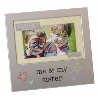 Rama foto argintie "me&my sister"