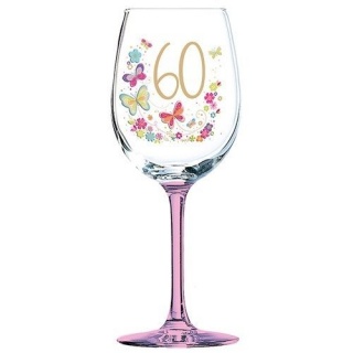 Pahar vin cadou 60 ani "Lulu" - DGGL0128