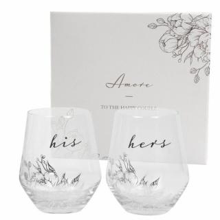 Set pahare vin His & Hers 